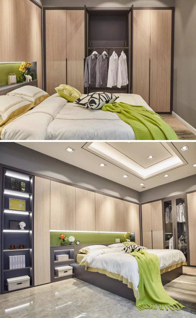 Z6人生就是博免漆生态板清风胡桃定造衣柜实拍